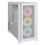 Corsair | Tempered Glass PC Case | iCUE 4000D RGB AIRFLOW | Side window | White | Mid-Tower | Power supply included No - 2